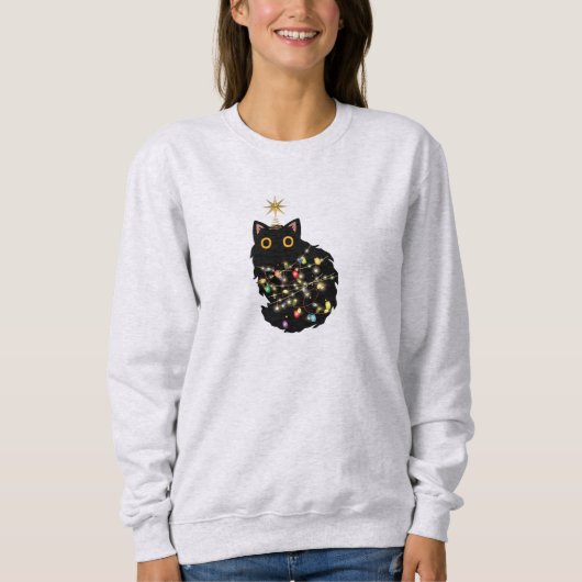 Weihnachtskatze Sweatshirt (Vorderseite)