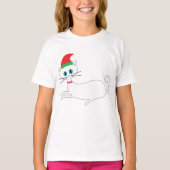 Weihnachtskatze T-Shirt (Vorderseite)