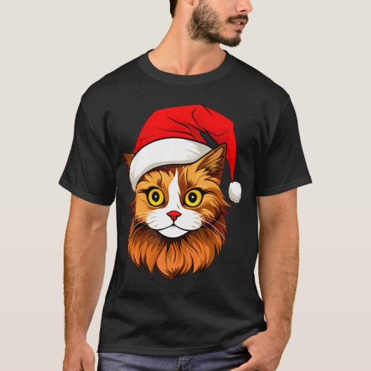 Weihnachtskatze T-Shirt (Vorderseite)