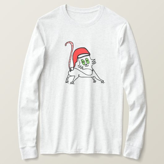 Weihnachtskatze T-Shirt (Design vorne)