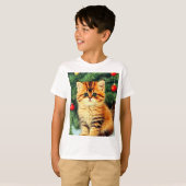Weihnachtskatze T-Shirt (Vorne ganz)