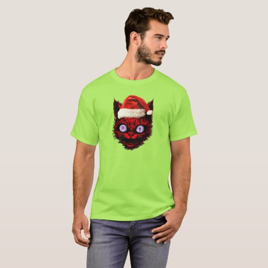 Weihnachtskatze T-Shirt (Vorne ganz)