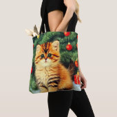 Weihnachtskatze Tasche (Von Nahem)