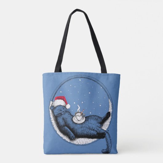 Weihnachtskatze Tasche (Rückseite)