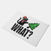 Weihnachtskatze Tipping Xmas Tree Funny Fußmatte (Schrägansicht)