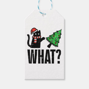 Weihnachtskatze Tipping Xmas Tree Funny Geschenkanhänger
