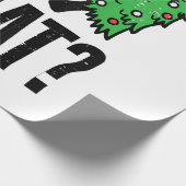 Weihnachtskatze Tipping Xmas Tree Funny Geschenkpapier (Ecke)