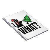 Weihnachtskatze Tipping Xmas Tree Funny Notizblock (Rechte Seite)