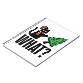 Weihnachtskatze Tipping Xmas Tree Funny Notizblock (Linke Seite)