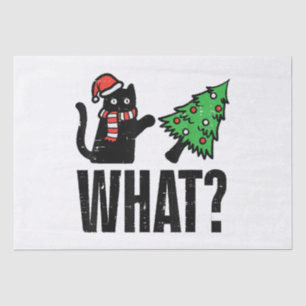Weihnachtskatze Tipping Xmas Tree Funny Seidenpapier