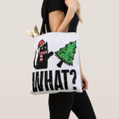Weihnachtskatze Tipping Xmas Tree Funny Tasche (Von Nahem)