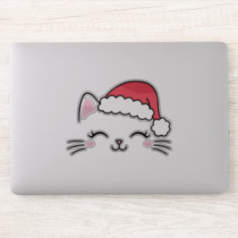 Weihnachtskatze Transparent Vinyl Sticker