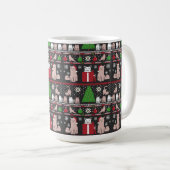 Weihnachtskatze Ugly Sweater T - Shirt Kaffeetasse (VorderseiteRechts)