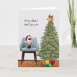 Weihnachtskatze und -baum feiertagskarte