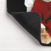 Weihnachtskatze und Computer-Maus Mousepad (Ecke)