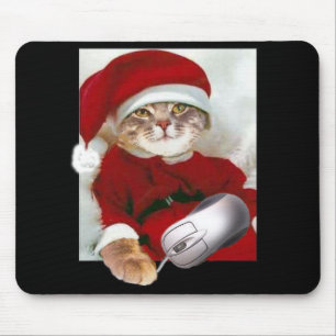 Weihnachtskatze und Computer-Maus Mousepad