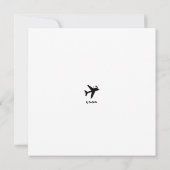 Weihnachtskatze und Flugzeug-Flat-Grußkarte Karte (Rückseite)