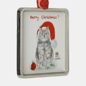 Weihnachtskatze und Mauspalast Ornament Aus Metall (Rechts)