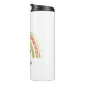 Weihnachtskatze und Regenbogen Personalisierten Tu Thermosbecher (Nach rechts gedreht)