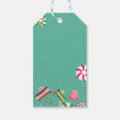 Weihnachtskatze und Strumpf Geschenkanhänger (Rückseite)