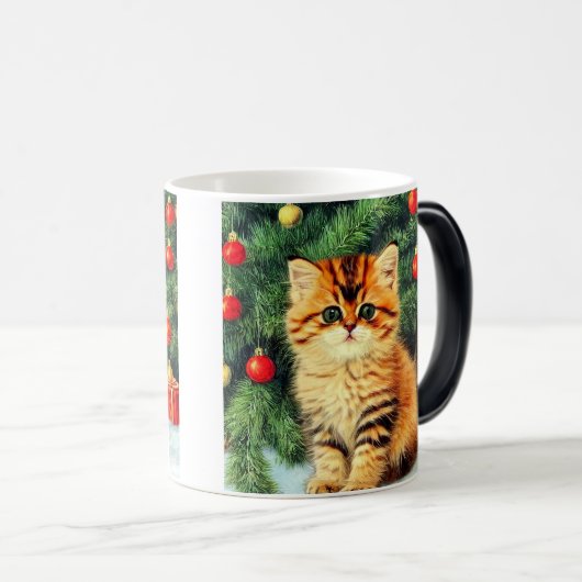 Weihnachtskatze Verwandlungstasse (VorderseiteRechts)
