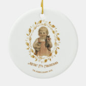 Weihnachtskatze Vintage Keramik Ornament (Hinten)