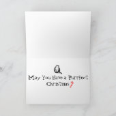 Weihnachtskatze Vintage mit Sleigh Feiertagskarte (Innenseite)