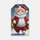 Weihnachtskatze Weihnachten, Weihnachten Geschenkanhänger (Rückseite)