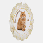 Weihnachtskatze Weihnachtsgebäck Ornament Karte (Rechts)