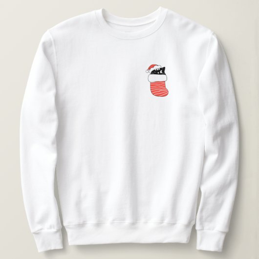 Weihnachtskatze, Weihnachtskraut, Katze, Katze Sweatshirt (Design vorne)
