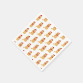 Weihnachtskatze Weihnachtsmalerei Serviette (Ecke)