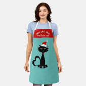 Weihnachtskatze Weihnachtsmannmütze Ho Holiday Sch Schürze (Getragen)
