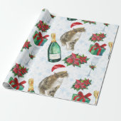 Weihnachtskatze Winterfest Geschenkpapier (Ungerollt)