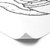 Weihnachtskatze zum Färben Poster (Ecke)