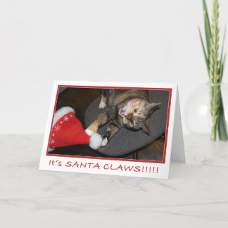 Weihnachtskatzen-Angriff II Feiertagskarte