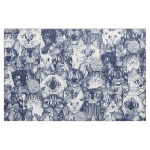 Weihnachtskatzen blau stoff (Fat Quarter (45,7 x 55,9 cm))