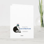 Weihnachtskatzen-Elf Feiertagskarte (Rückseite)