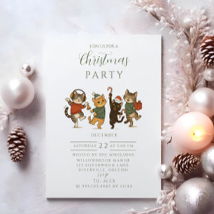 Weihnachtskatzen-Feierparty Einladung