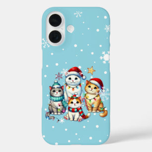 Weihnachtskatzen Feiertag iPhone 16 Hülle
