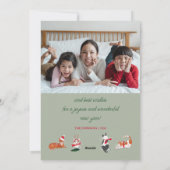 Weihnachtskatzen Frohe Katzen-Schlamassel Feiertagskarte (Rückseite)