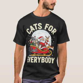 Weihnachtskatzen für jeden Feiertag Santa Katze  T-Shirt