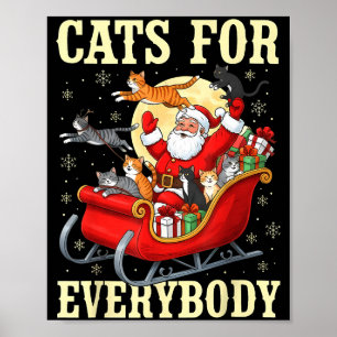 Weihnachtskatzen für jeden Santa-Liebhaber Feierta Poster