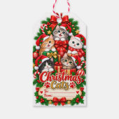 Weihnachtskatzen-Geschenkanhänger Geschenkanhänger (Rückseite)
