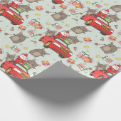 Weihnachtskatzen Geschenkpapier (Ecke)