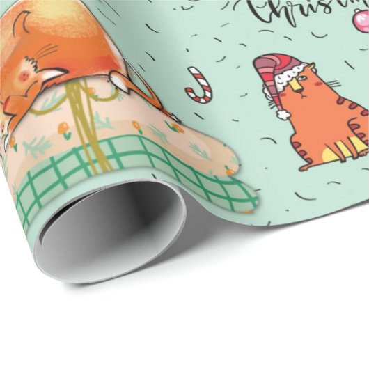 Weihnachtskatzen Geschenkpapier (Rolleneckpunkt)