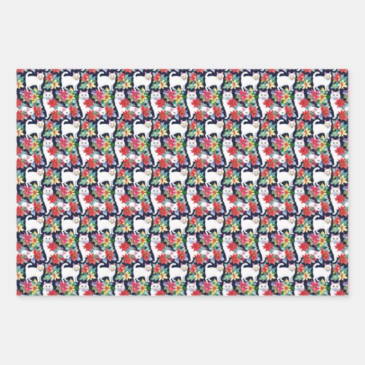 Weihnachtskatzen Geschenkpapier Set (Vorderseite 3)