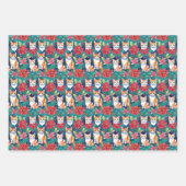 Weihnachtskatzen Geschenkpapier Set (Vorderseite 2)