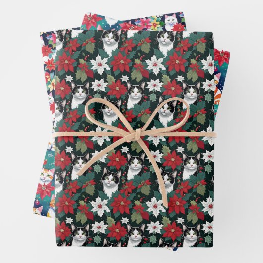 Weihnachtskatzen Geschenkpapier Set (Beispiel)