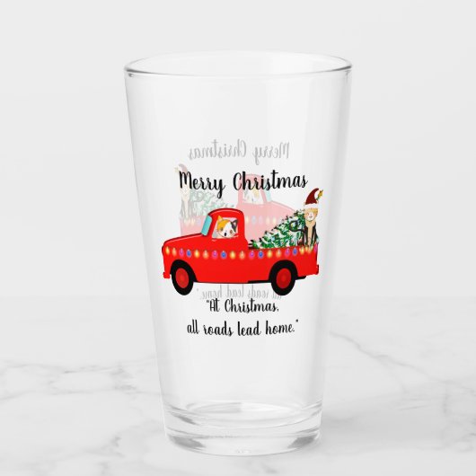 Weihnachtskatzen Glass Cup Glas (Vorderseite)