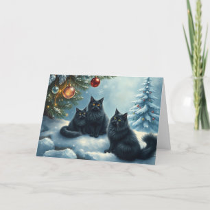 Weihnachtskatzen - Grußkarte Dankeskarte